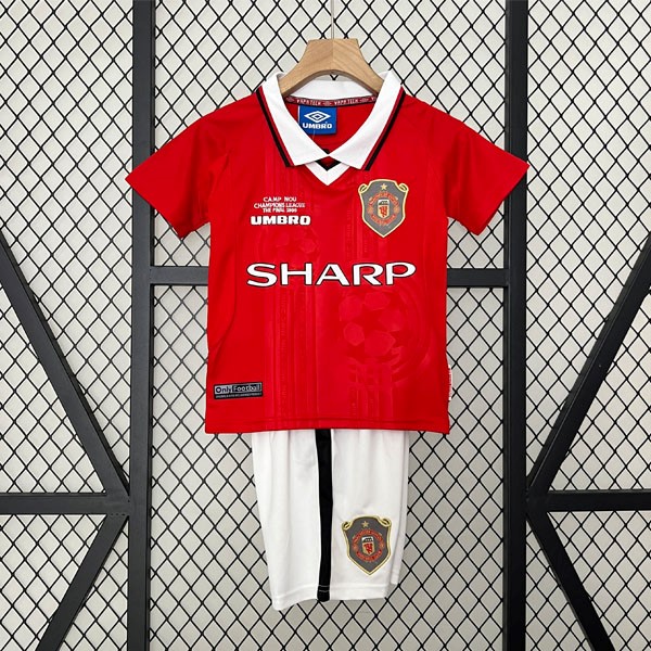 Camiseta Manchester United Primera Equipación Niño Retro 1999 2000